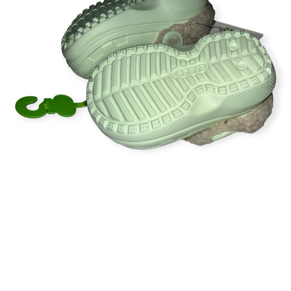 NWT Crocs Classic Blitzen IV Toddler C4 Jade Tint Lined Clogs Fall 🎃 - Picture 8 of 8